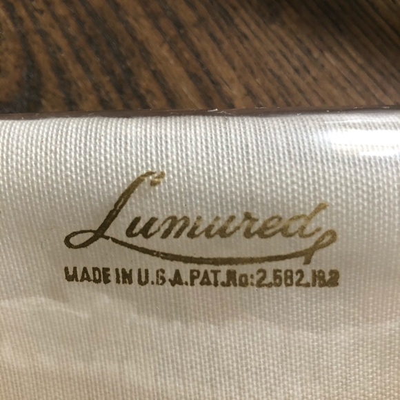 Lumured VTG handbag/purse shoulder red/white  mesh - Picture 6 of 9